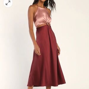 Lulus knot front color block dress